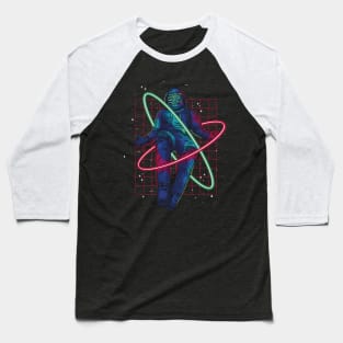 Neon Space Odyssey Baseball T-Shirt